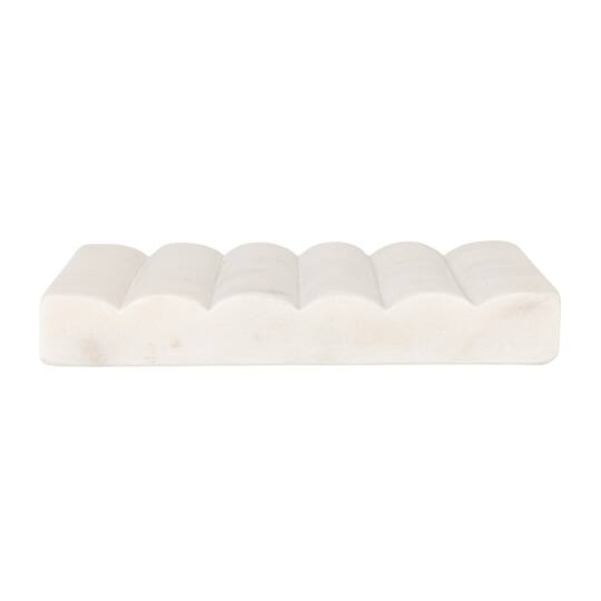 Hello Honey® 5" Contemporary Carved Marble Bathroom Soap Dish